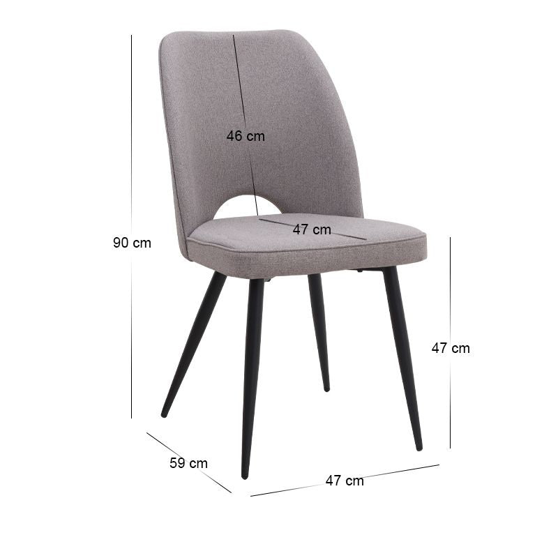Σετ τραπεζαρία 5τμχ Darlen - Christy  χρώμα sapphire oak - ανοιχτό μπεζ 125x72x74εκ.