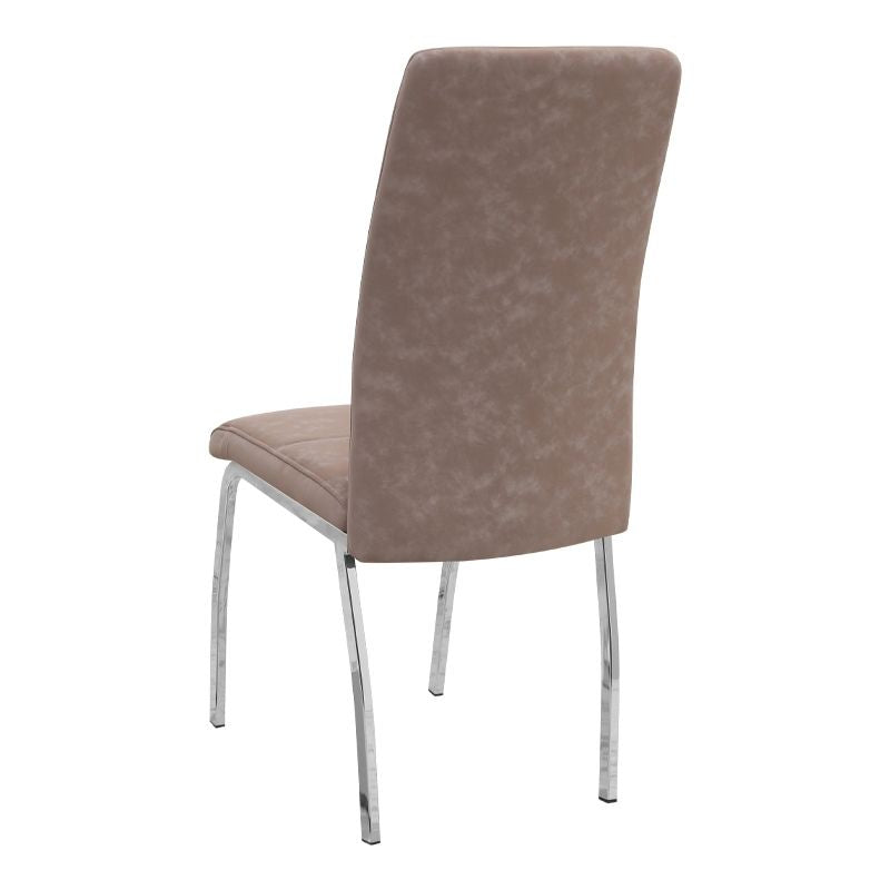 Σετ τραπεζαρία 5τμχ Darlen - Alma  χρώμα λευκό - μπεζ 125x72x74εκ.