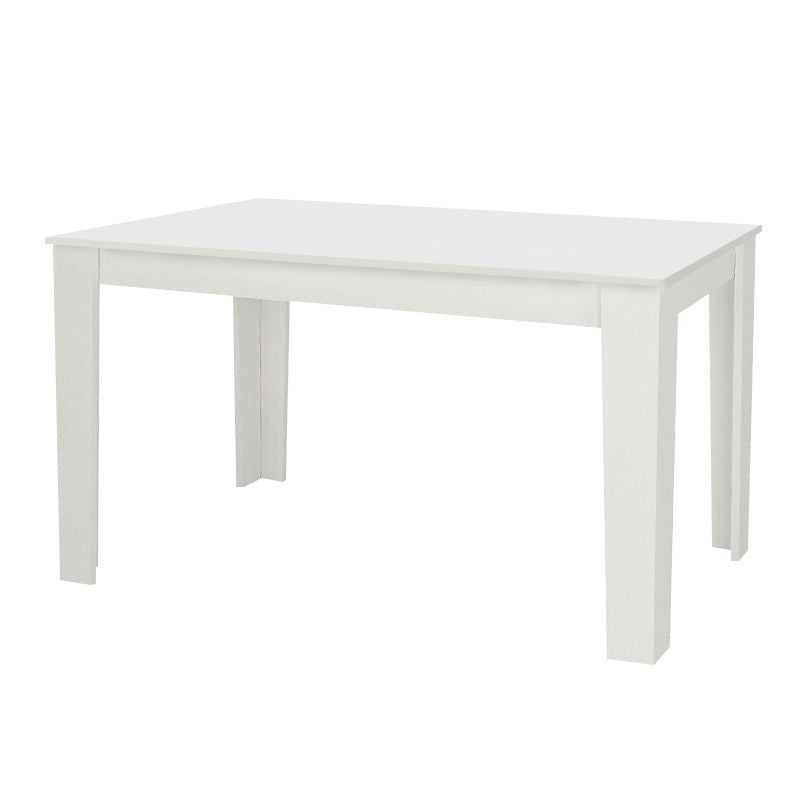 Σετ τραπεζαρία 5τμχ Darlen - Kevin  χρώμα λευκό - λαδί 125x72x74εκ.