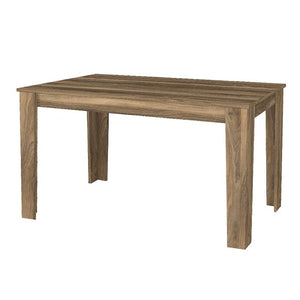 Σετ τραπεζαρία 5τμχ Darlen - Kevin  χρώμα καρυδί - λαδί 125x72x74εκ.