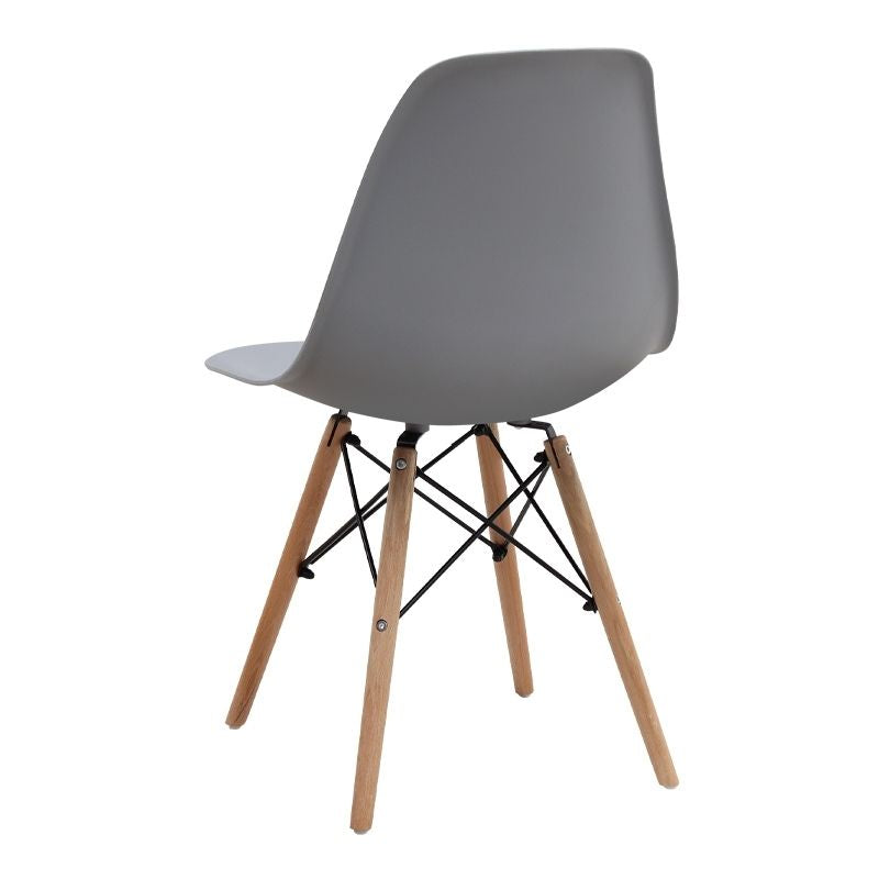 Σετ τραπεζαρία 5τμχ Darlen - Nova  χρώμα sencron black - γκρι 125x72x74εκ.