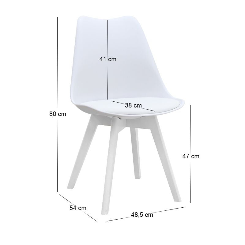 Σετ τραπεζαρία 5τμχ Darlen - Viva  χρώμα sencron black - λευκό 125x72x74εκ.