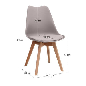 Σετ τραπεζαρία 5τμχ Darlen - Viva  χρώμα sencron black - cappuccino 125x72x74εκ.