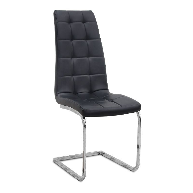 Σετ τραπεζαρία 5τμχ Darlen - Vela  χρώμα sencron black - μαύρο 125x72x74εκ.
