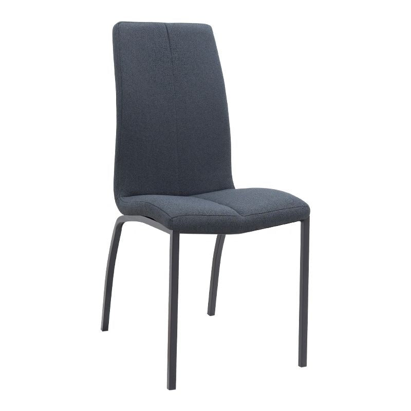 Σετ τραπεζαρία 5τμχ Darlen - Fina  χρώμα sencron black - ανθρακί 125x72x74εκ.
