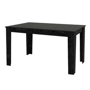 Σετ τραπεζαρία 5τμχ Darlen - Laura  χρώμα sencron black - ανθρακί 125x72x74εκ.