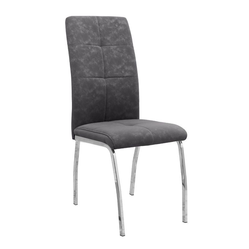 Σετ τραπεζαρία 5τμχ Darlen - Alma  χρώμα sencron black - γκρι 125x72x74εκ.