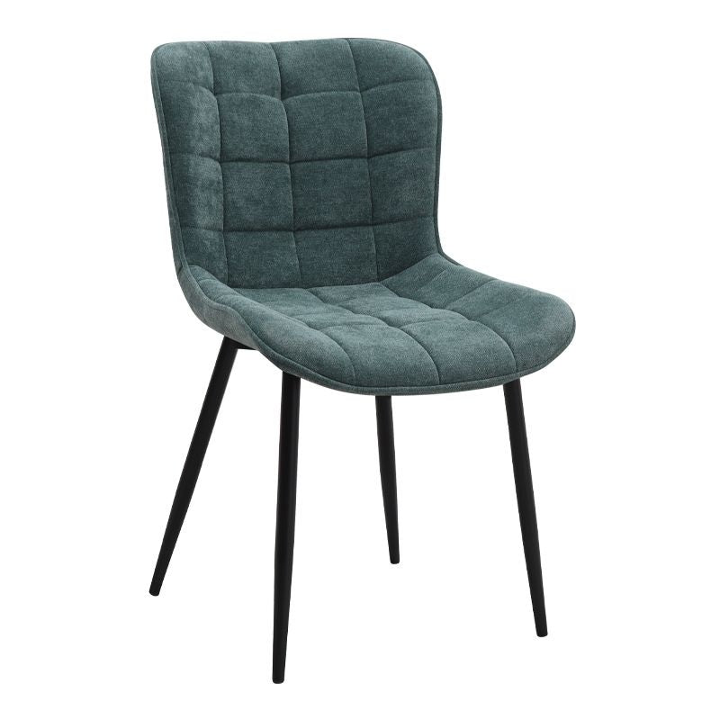 Σετ τραπεζαρία 5τμχ Darlen - Chiara  χρώμα sencron black - πράσινο 125x72x74εκ.