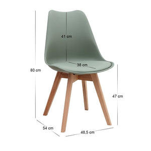 Σετ τραπεζαρία 5τμχ Bohema - Viva  χρώμα ivory/sepet oak - φυστικί Ø90x77,7εκ.