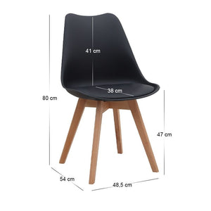 Σετ τραπεζαρία 5τμχ Bohema - Viva  χρώμα ivory/sepet oak - μαύρο/φυσικό πόδι Ø90x77,7εκ.
