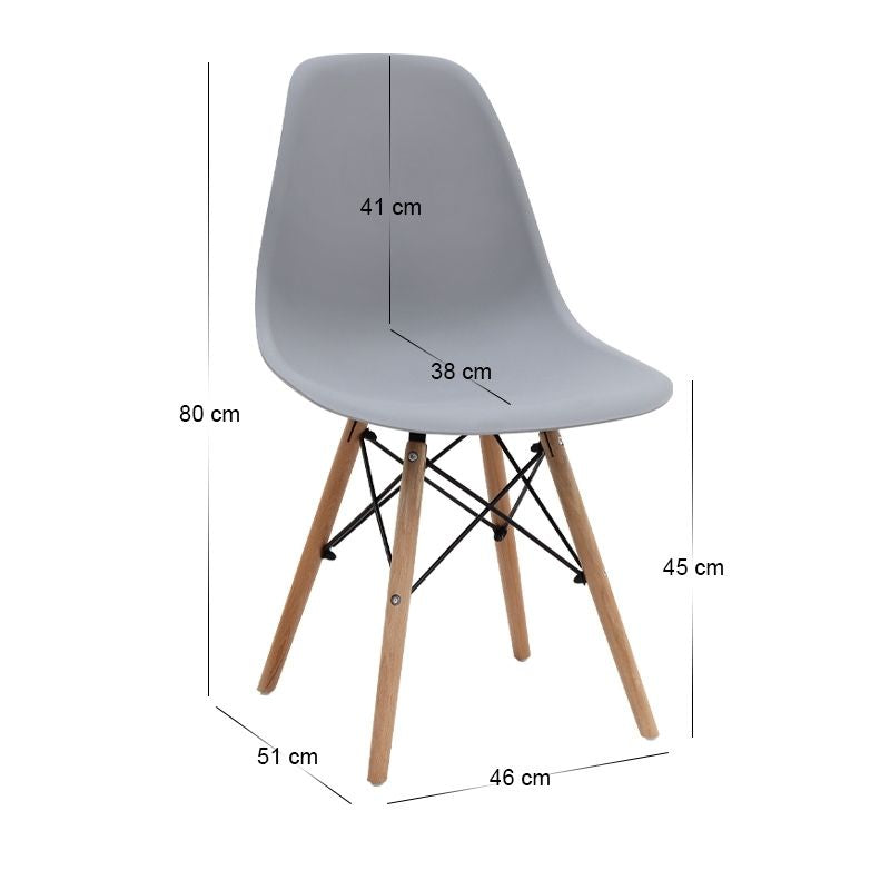 Σετ τραπεζαρία 5τμχ Xana - Nova  χρώμα sepet oak - γκρι Ø90x77,5εκ. - Pakobazaar