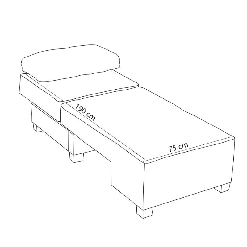 Πολυθρόνα - κρεβάτι Perenna  υφασμάτινη χρώμα κρεμ 116x93x83εκ.