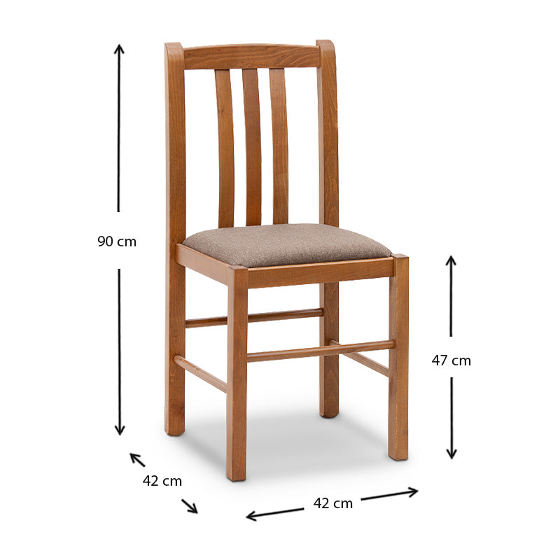 Σετ τραπεζαρίας Bergen  5 τμχ μασίφ ξύλο - MDF με επεκτεινόμενο τραπέζι 120/150x68x77εκ.