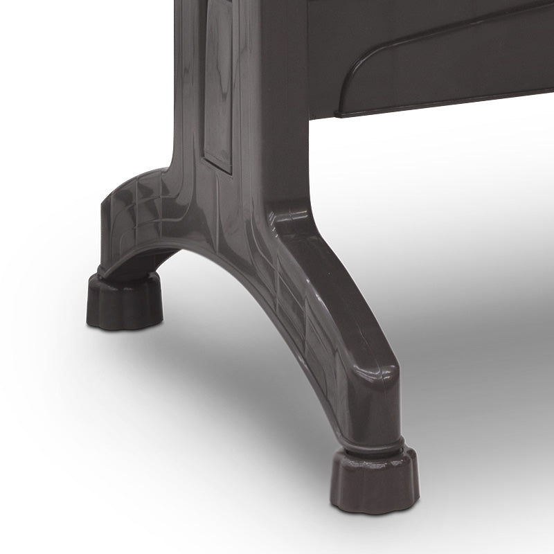 Σετ τραπεζαρία κήπου Callan  5τμχ πολυπροπυλενίου τραπέζι 140x80 - πολυθρόνα recycled χρώμα καφέ S_GP046-0003,1+GP046-0001,2x4