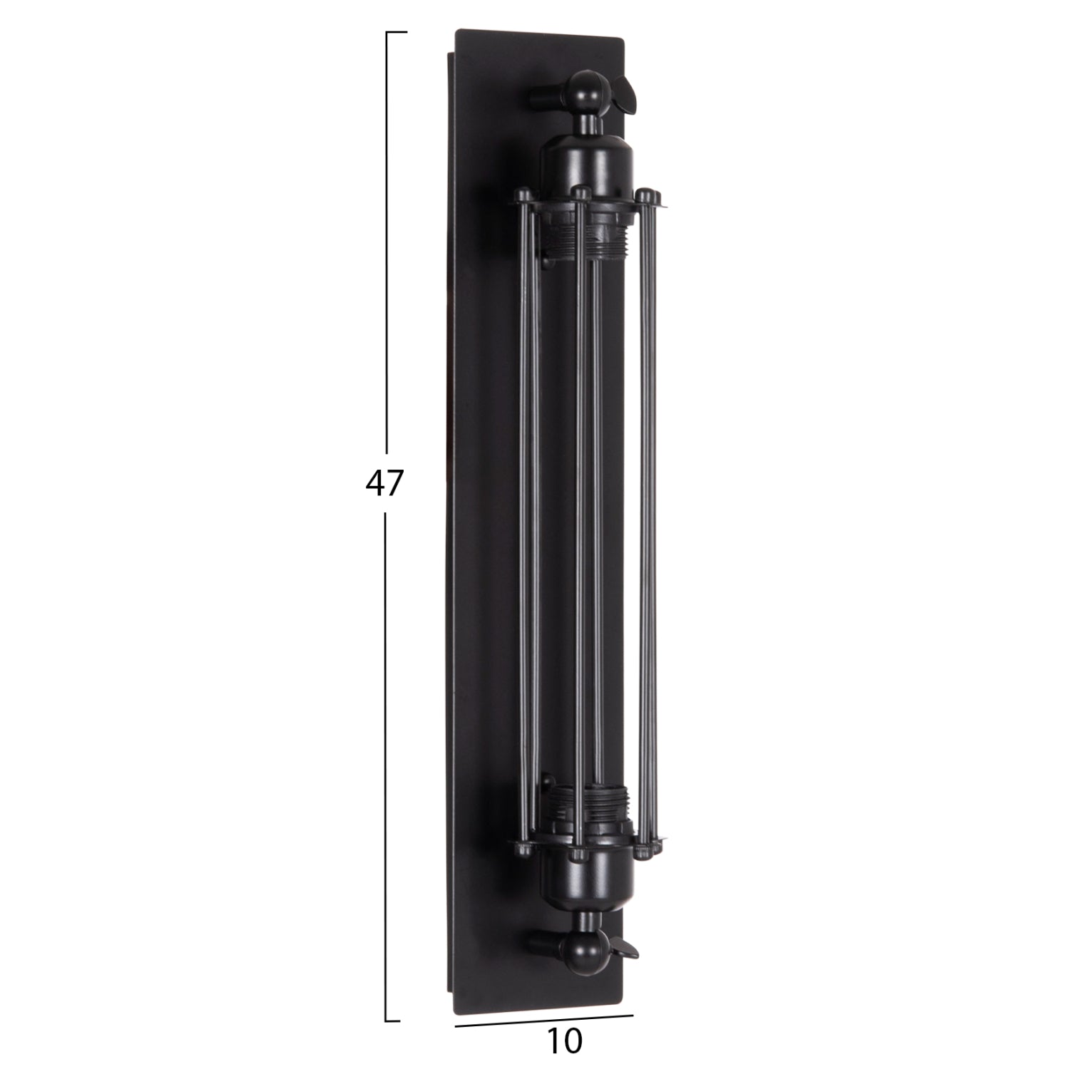 ΑΠΛΙΚΑ ΤΟΙΧΟΥ 2ΦΩΤΗ BEACON HM4463 ΜΕΤΑΛΛΟ ΣΕ ΜΑΥΡΟ 10x10x47Υεκ. - Pakobazaar