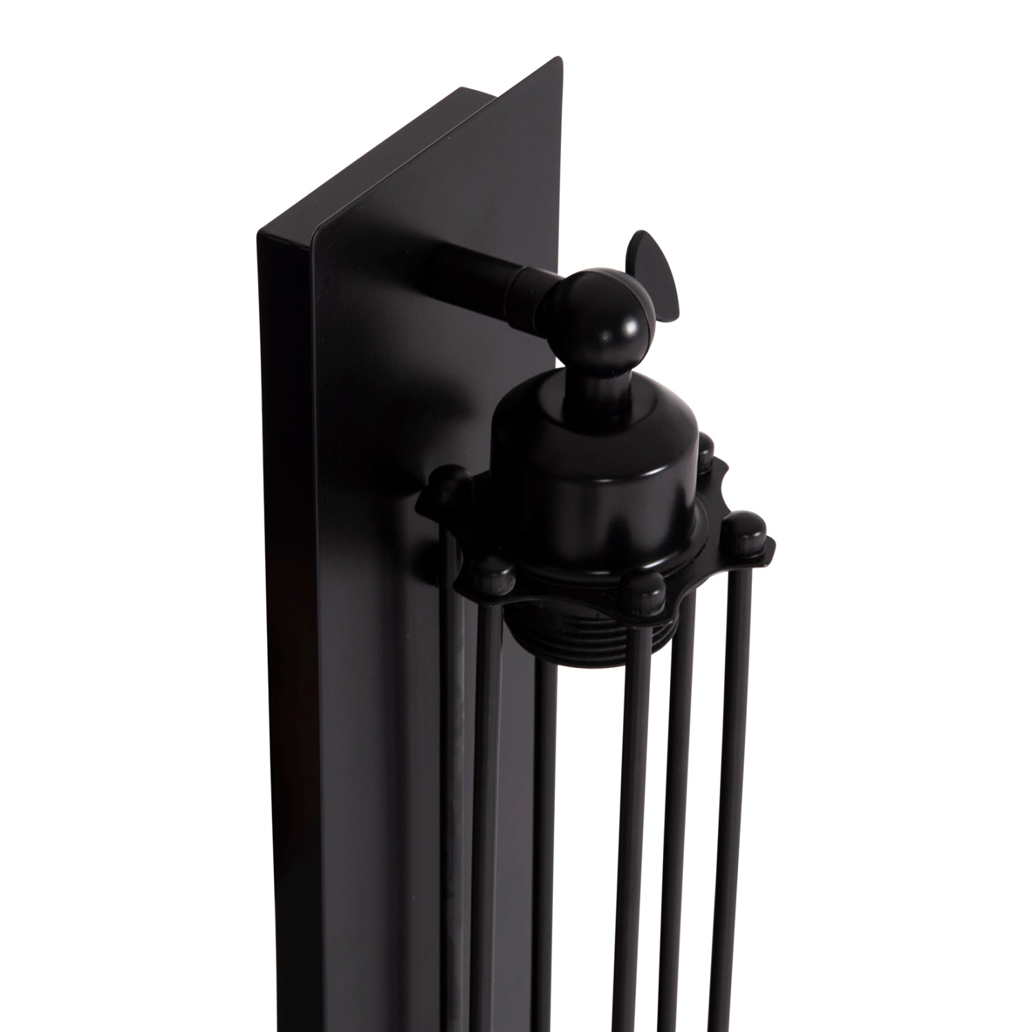 ΑΠΛΙΚΑ ΤΟΙΧΟΥ 2ΦΩΤΗ BEACON HM4463 ΜΕΤΑΛΛΟ ΣΕ ΜΑΥΡΟ 10x10x47Υεκ. - Pakobazaar