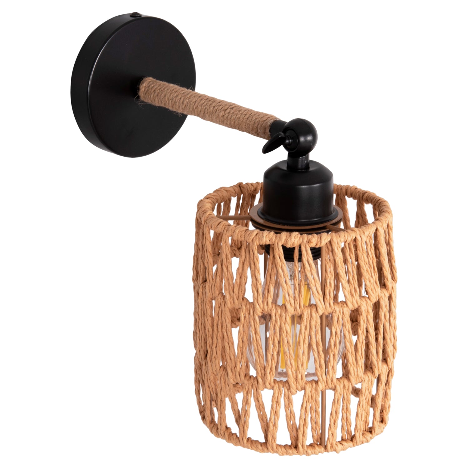 ΑΠΛΙΚΑ ΤΟΙΧΟΥ STOLT2 HM4484 ΜΕΤΑΛΛΙΚΗ ΒΑΣΗ-ΣΧΟΙΝΙ- [Ε27] 12x23x24Υεκ. - Pakobazaar