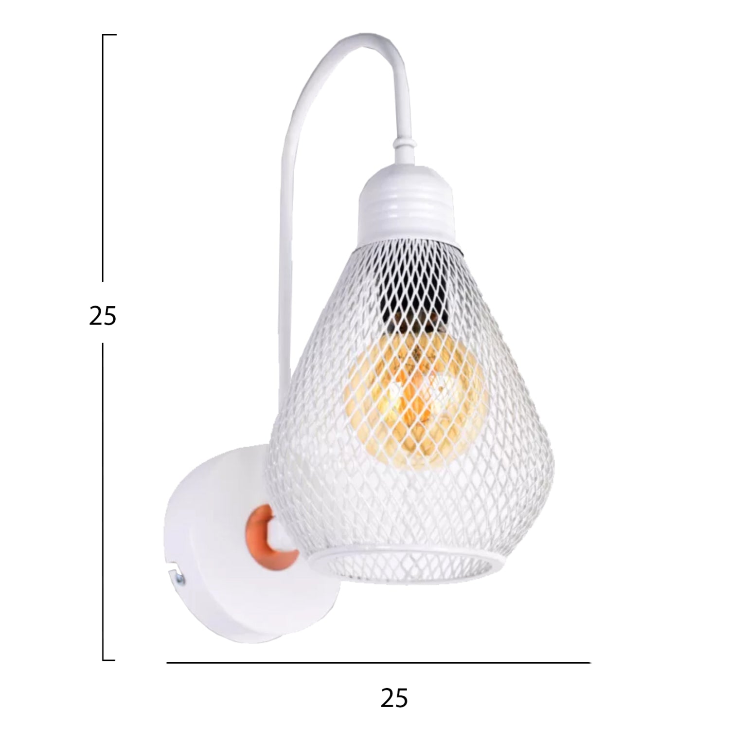 ΑΠΛΙΚΑ ΤΟΙΧΟΥ ΛΕΥΚΟ HM7639.03 25x25x25 εκ. - Pakobazaar