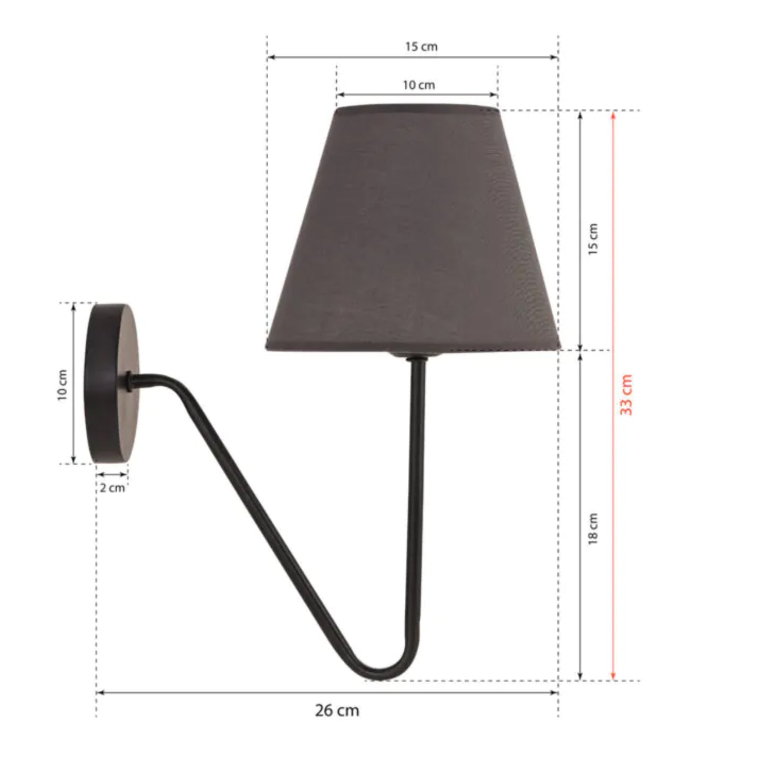 ΑΠΛΙΚΑ ΤΟΙΧΟΥ ΜΑΥΡΟ HM7642.02 26x15x33 εκ. - Pakobazaar