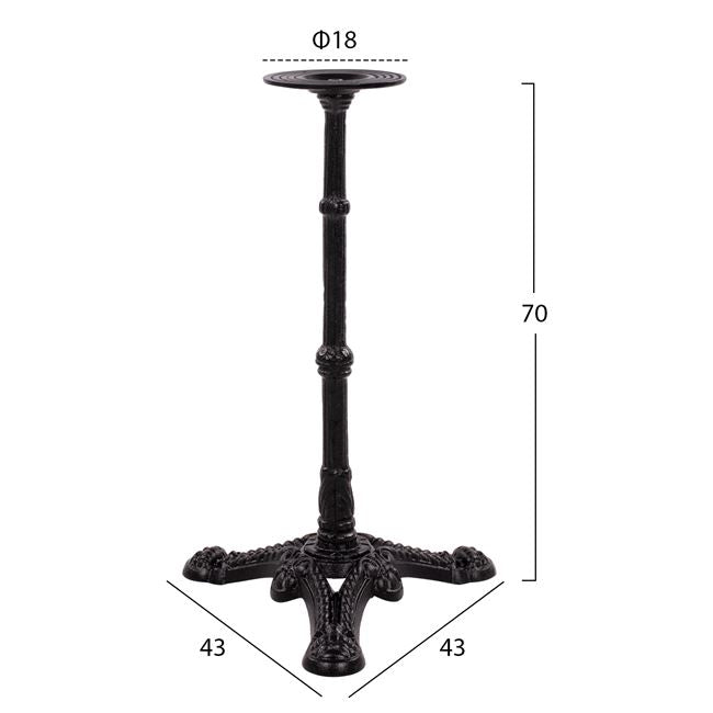 ΒΑΣΗ ΜΑΝΤΕΜΙ HM441 ΜΕ ΠΙΑΤΟ ΣΕ ΜΑΥΡΟ ΧΡΩΜΑ 43x43 εκ. - Pakobazaar
