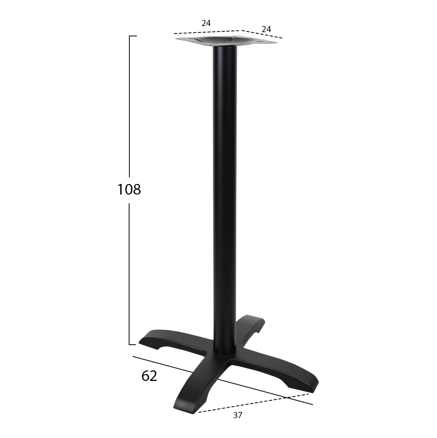 ΒΑΣΗ ΜΑΝΤΕΜΙ ΜΠΑΡ ΜΑΥΡΗ 62Χ62X108εκ. HM417 - Pakobazaar