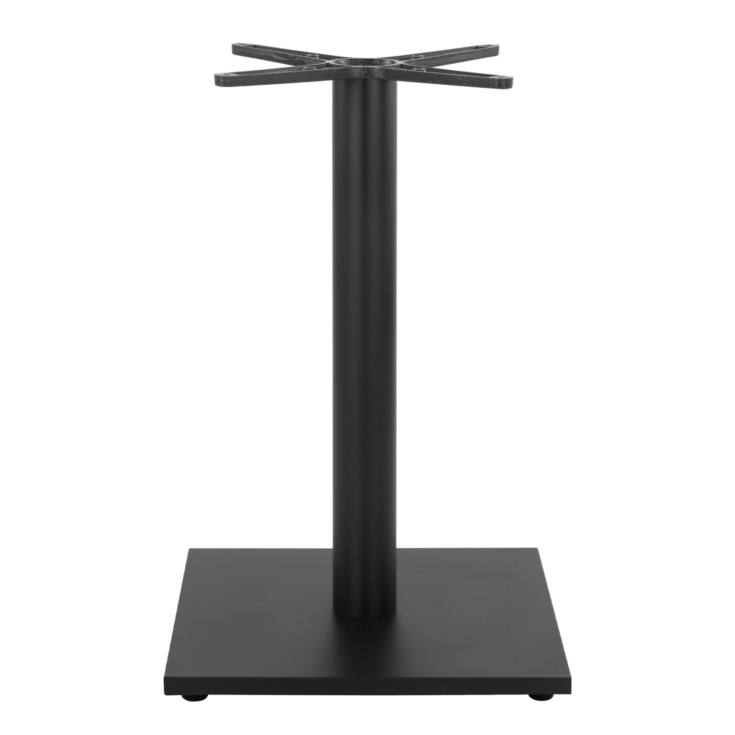 ΒΑΣΗ ΜΕΤΑΛΛΙΚΗ ΜΑΥΡΗ ΜΑΤ 45Χ45Χ72εκ. ΜΕ ΣΤΑΥΡΟ 46Χ46 ΚΑΙ ΡΕΓΟΥΛΑΤΟΡΟΥΣ HM438 - Pakobazaar