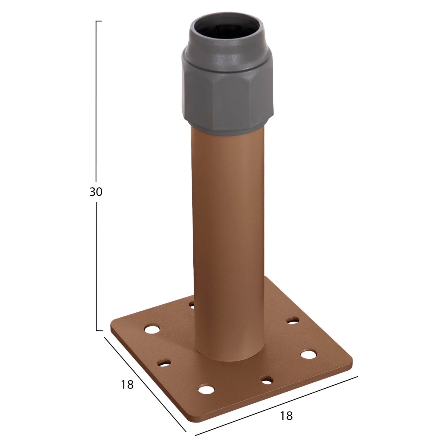 ΒΑΣΗ ΟΜΠΡΕΛΑΣ ΑΛΟΥΜΙΝΙΟΥ HM6607.02 HEAT TRANSFER ΑΛΟΥΜΙΝΙΟ 18x18x30Υεκ. - Pakobazaar