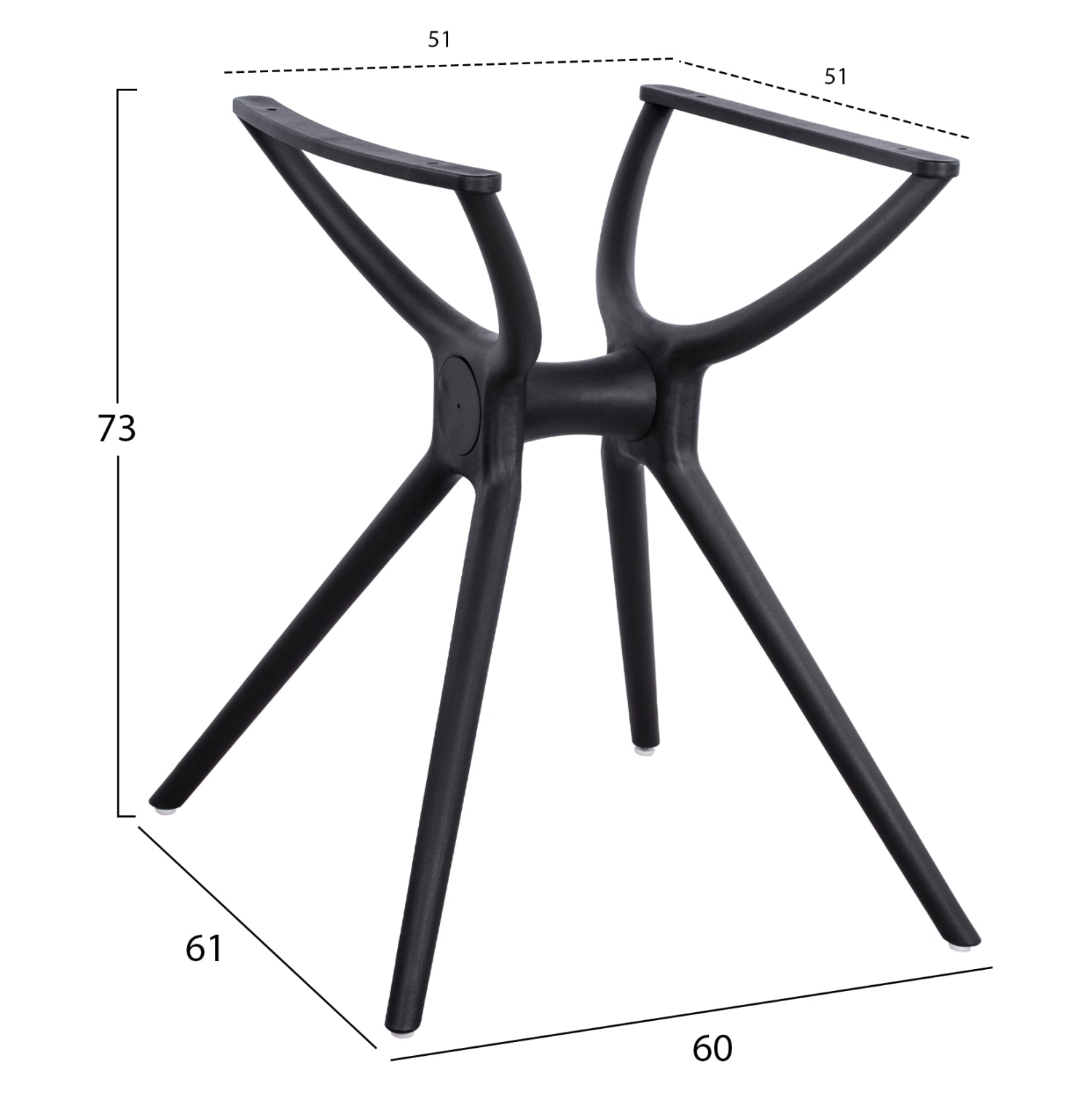 ΒΑΣΗ ΠΟΛΥΠΡΟΠΥΛΕΝΙΟΥ ΜΑΥΡΗ HM462.01 ΓΙΑ ΕΠΙΦΑΝΕΙΑ 80Χ80 - Pakobazaar