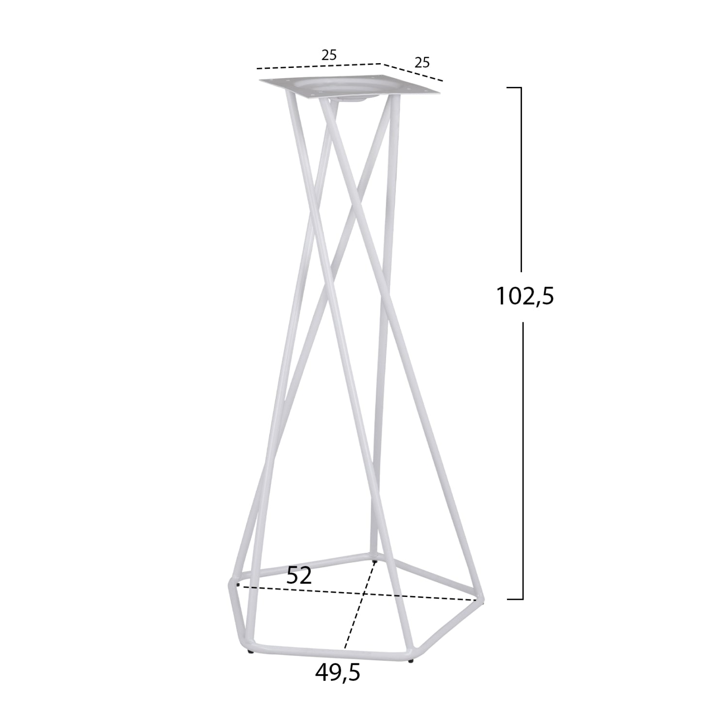 ΒΑΣΗ ΣΤΑΝΤ TS968 ΛΕΥΚΟ 52x49,5x102,5 εκ. - Pakobazaar