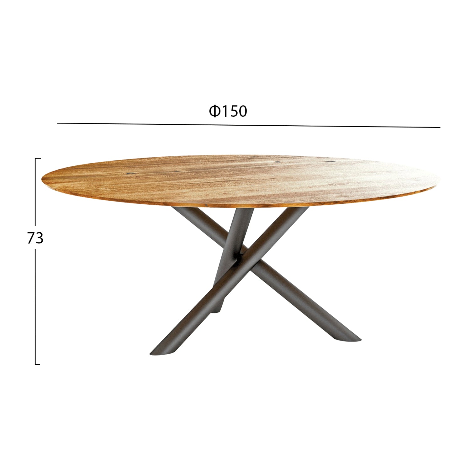 ΒΑΣΗ ΤΡΑΠΕΖΙΟΥ ΣΚΟΥΡΟ ΓΚΡΙ TS867 Φ120x73 εκ. - Pakobazaar