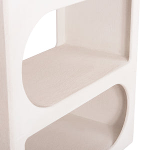 ΒΙΒΛΙΟΘΗΚΗ ΣΕΙΡΑ SANTORINI HM18062 MDF ΣΕ ΥΠΟΛΕΥΚΟ ΧΡΩΜΑ 80x38x180Yεκ. - Pakobazaar