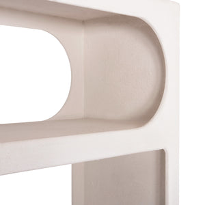 ΒΙΒΛΙΟΘΗΚΗ ΣΕΙΡΑ SANTORINI HM18062 MDF ΣΕ ΥΠΟΛΕΥΚΟ ΧΡΩΜΑ 80x38x180Yεκ. - Pakobazaar