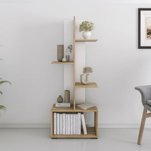 ΒΙΒΛΙΟΘΗΚΗ TRIVIO HM18195.03 ΜΕΛΑΜΙΝΗ ΣΕ ΛΕΥΚΟ-ATLANTIS GREEN 50x25x127Υεκ. - Pakobazaar