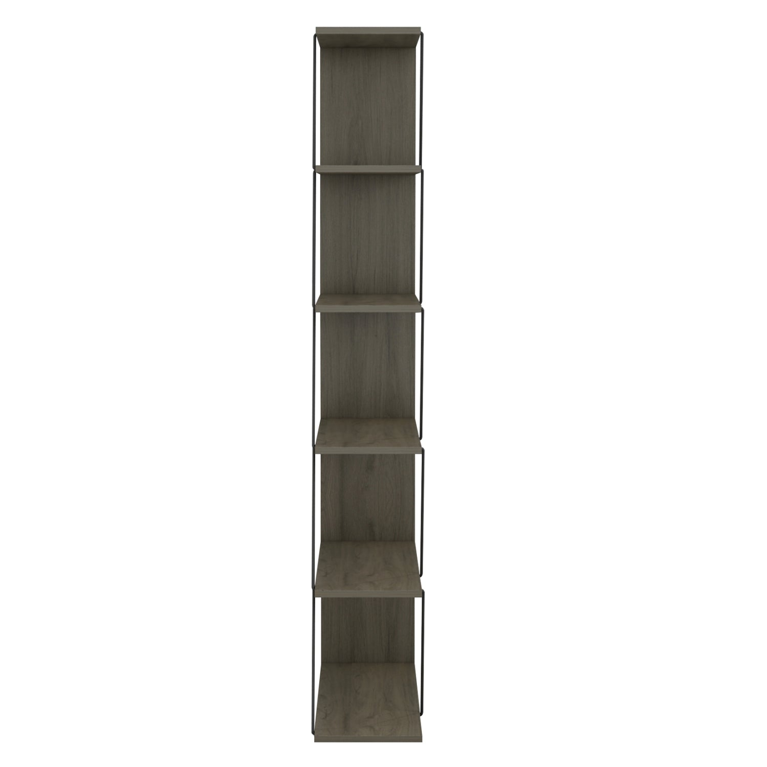 ΒΙΒΛΙΟΘΗΚΗ ΜΙΝΙ TARS HM2241.13 OLIVE GREY ME ΜΑΥΡΕΣ ΒΕΡΓΕΣ 65x22-24x146Υεκ. - Pakobazaar