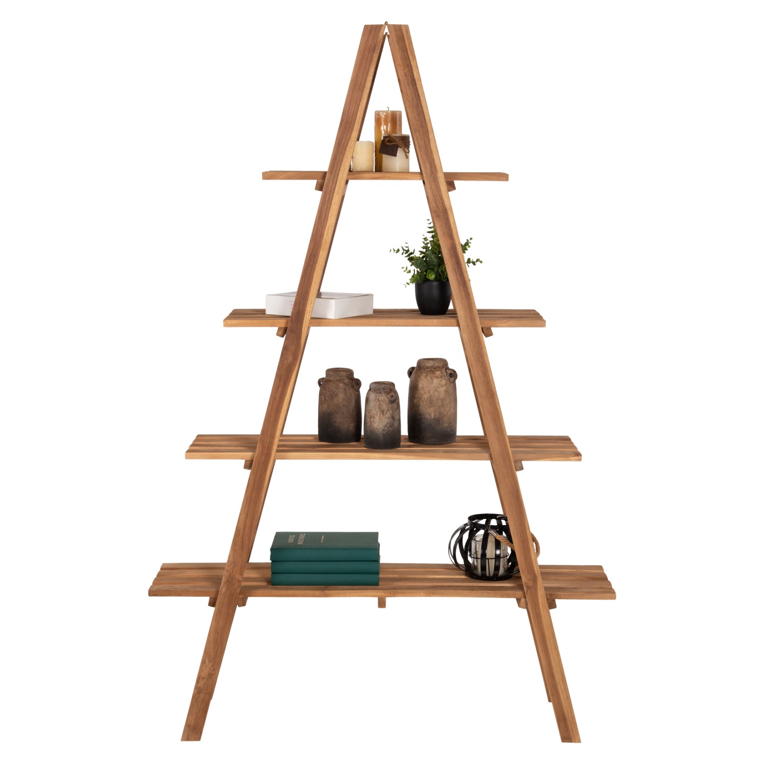 ΒΙΒΛΙΟΘΗΚΗ STAM HM7895 TEAK ΞΥΛΟ ΣΕ ΦΥΣΙΚΟ ΧΡΩΜΑ 120x33x180Y εκ. - Pakobazaar