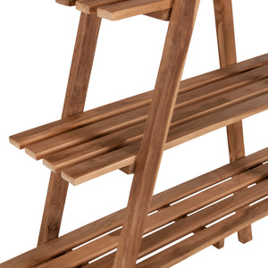 ΒΙΒΛΙΟΘΗΚΗ STAM HM7895 TEAK ΞΥΛΟ ΣΕ ΦΥΣΙΚΟ ΧΡΩΜΑ 120x33x180Y εκ. - Pakobazaar