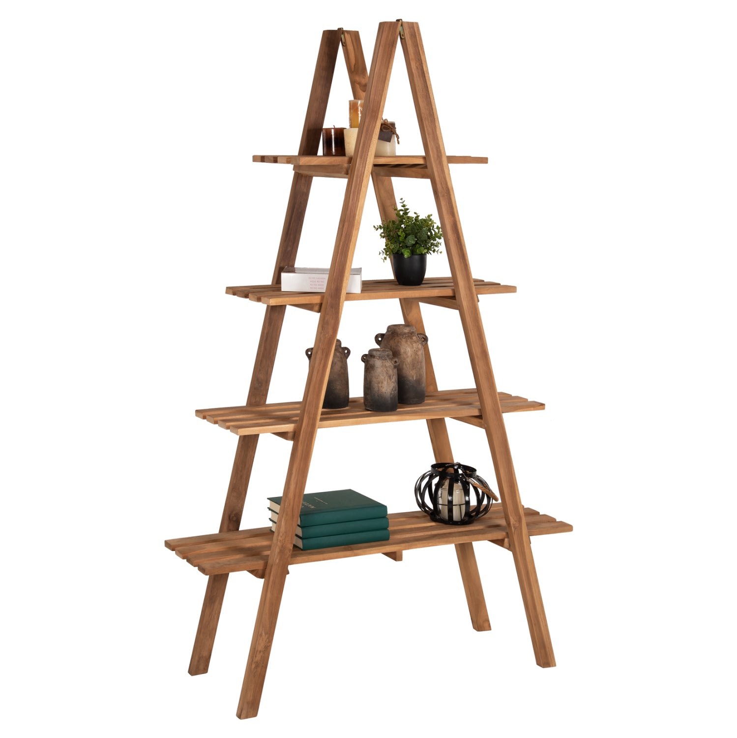 ΒΙΒΛΙΟΘΗΚΗ STAM HM7895 TEAK ΞΥΛΟ ΣΕ ΦΥΣΙΚΟ ΧΡΩΜΑ 120x33x180Y εκ. - Pakobazaar