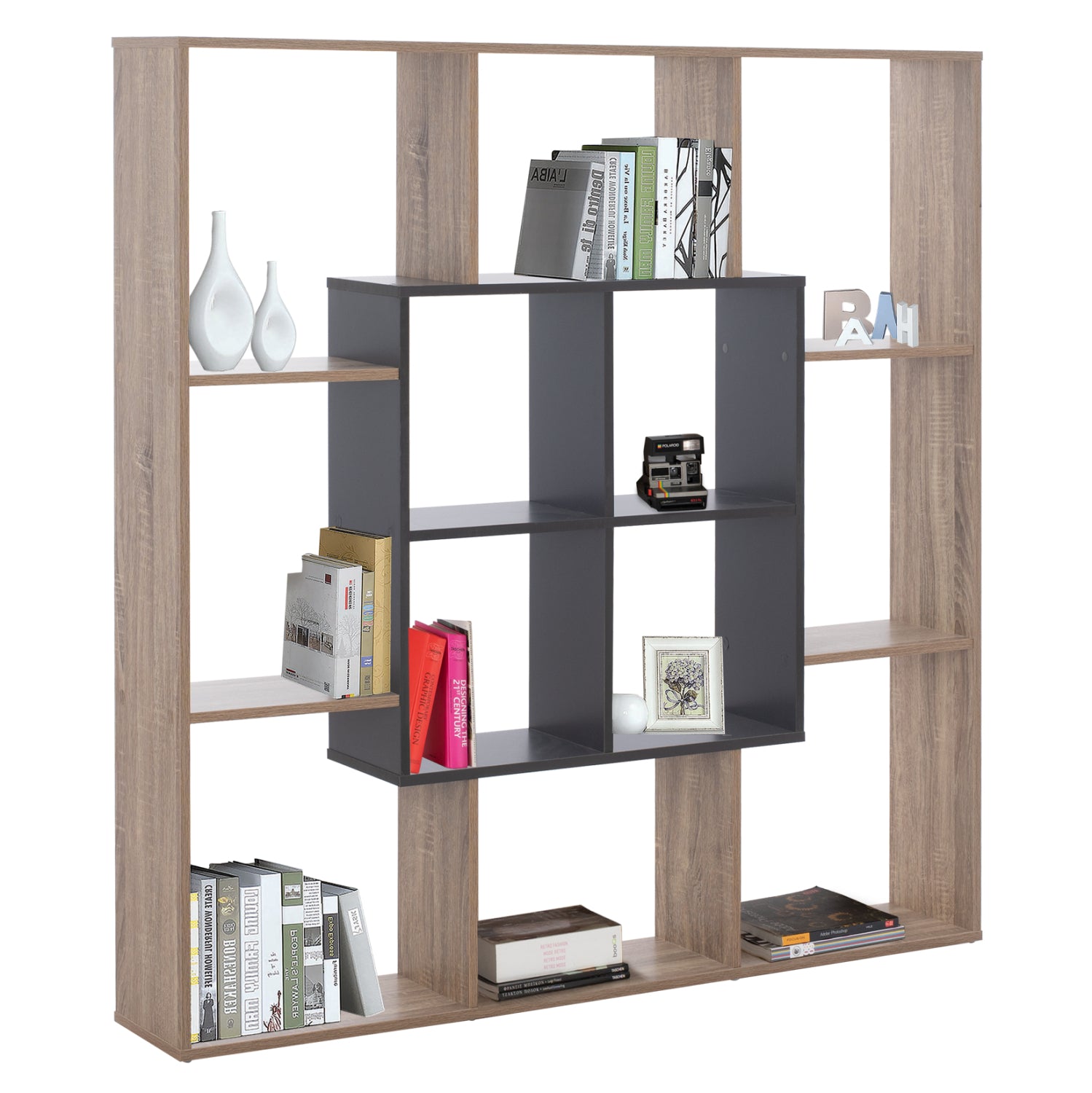 ΒΙΒΛΙΟΘΗΚΗ BRODY HM8771.02 136X22X136 ΓΚΡΙ - Pakobazaar
