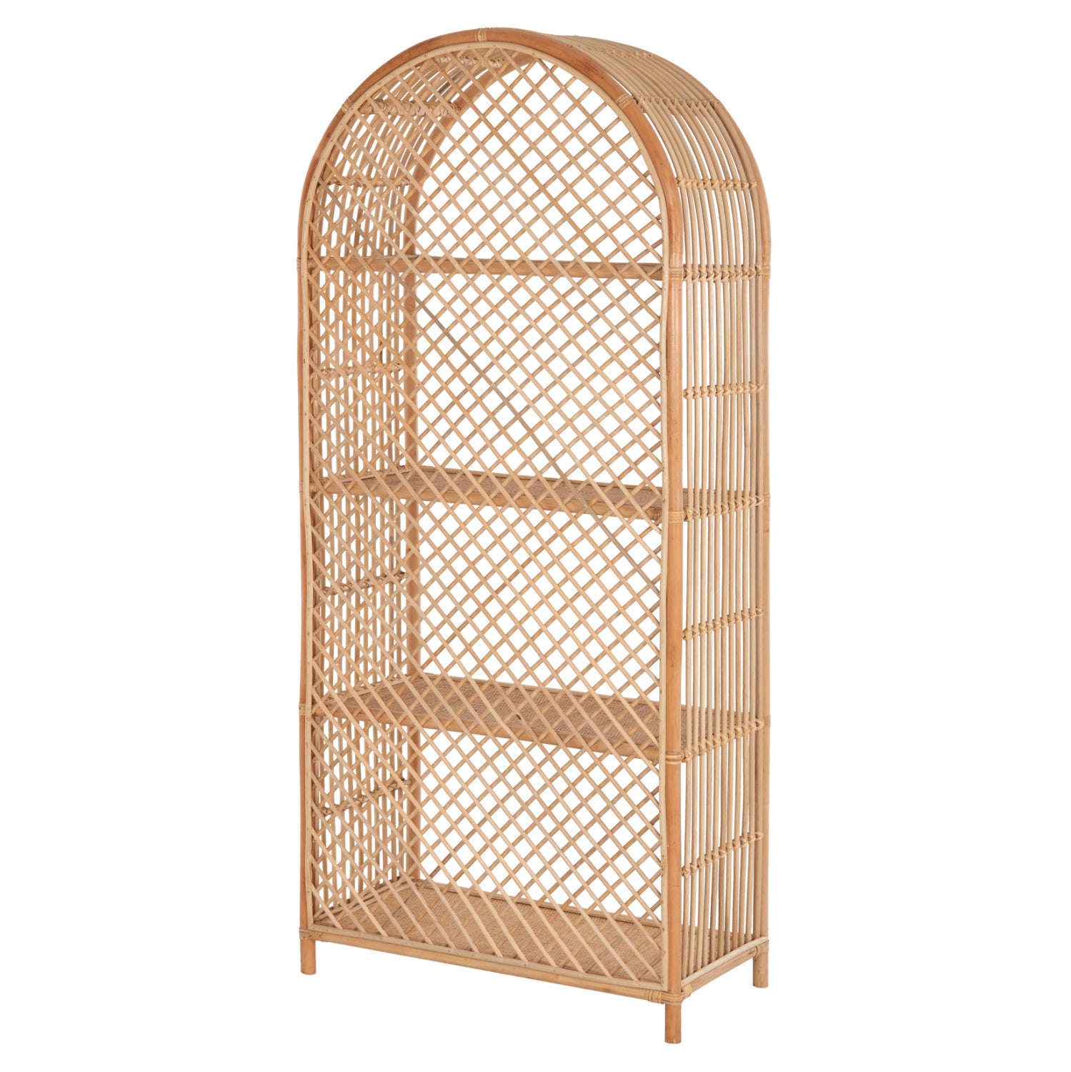 ΒΙΒΛΙΟΘΗΚΗ SIMOK HM9552 ΑΠΟ ΦΥΣΙΚΟ RATTAN ΣΕ ΦΥΣΙΚΟ ΧΡΩΜΑ 80x40x182Υεκ. - Pakobazaar