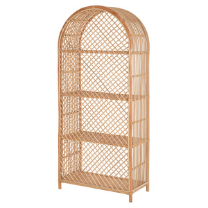 ΒΙΒΛΙΟΘΗΚΗ SIMOK HM9552 ΑΠΟ ΦΥΣΙΚΟ RATTAN ΣΕ ΦΥΣΙΚΟ ΧΡΩΜΑ 80x40x182Υεκ. - Pakobazaar