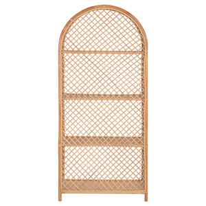 ΒΙΒΛΙΟΘΗΚΗ SIMOK HM9552 ΑΠΟ ΦΥΣΙΚΟ RATTAN ΣΕ ΦΥΣΙΚΟ ΧΡΩΜΑ 80x40x182Υεκ. - Pakobazaar