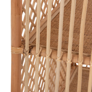 ΒΙΒΛΙΟΘΗΚΗ SIMOK HM9552 ΑΠΟ ΦΥΣΙΚΟ RATTAN ΣΕ ΦΥΣΙΚΟ ΧΡΩΜΑ 80x40x182Υεκ. - Pakobazaar