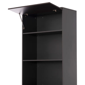 ΒΙΒΛΙΟΘΗΚΗ ΓΡΑΦΕΙΟΥ ΕΠΑΓΓΕΛΜΑΤΙΚΗ ROSEWOOD HM2089 ΜΕΛΑΜΙΝΗ ΓΚΡΙ-WENGE 80Χ40Χ200Υεκ. - Pakobazaar