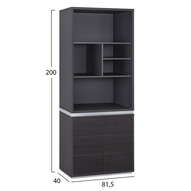 ΒΙΒΛΙΟΘΗΚΗ ΓΡΑΦΕΙΟΥ ΕΠΑΓΓΕΛΜΑΤΙΚΗ ROSEWOOD HM2090 81,5Χ40Χ200Υ εκ. - Pakobazaar