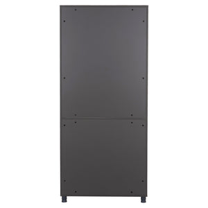 ΒΙΒΛΙΟΘΗΚΗ ΓΡΑΦΕΙΟΥ MAVIX HM2160 ΜΕΛΑΜΙΝΗ ΓΚΡΙ-ΚΑΡΥΔΙ 80Χ40Χ180Υεκ. - Pakobazaar