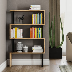ΒΙΒΛΙΟΘΗΚΗ INGRID ΚΑΡΥΔΙ ΜΕ ΜΑΥΡΟ ΣΚΕΛΕΤΟ HM8867.01 80x22x128 εκ. - Pakobazaar
