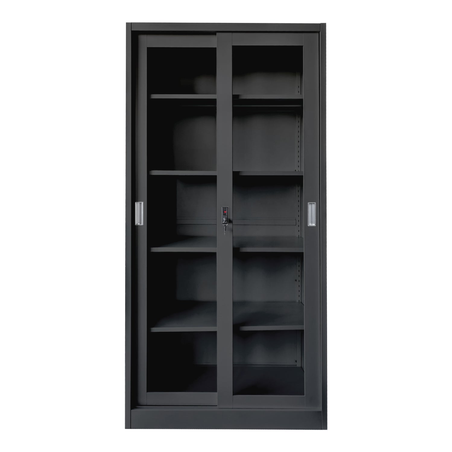 ΒΙΒΛΙΟΘΗΚΗ ΜΕ ΣΥΡΟΜΕΝΕΣ ΠΟΡΤΕΣ SLINGER HM6632.01 ΜΕΤΑΛΛΙΚΗ ΜΑΥΡΗ 90x40x185Υεκ