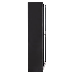 ΒΙΒΛΙΟΘΗΚΗ ΜΕ ΣΥΡΟΜΕΝΕΣ ΠΟΡΤΕΣ SIDER HM6632.01 ΜΕΤΑΛΛΙΚΗ ΜΑΥΡΗ 90x40x185Υεκ