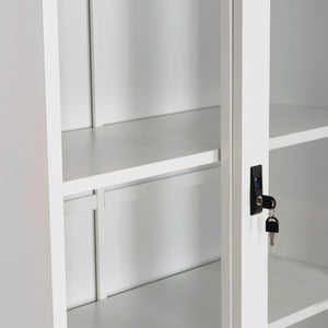 ΒΙΒΛΙΟΘΗΚΗ ΜΕ ΣΥΡΟΜΕΝΕΣ ΠΟΡΤΕΣ SIDER HM6632.02 ΜΕΤΑΛΛΙΚΗ ΛΕΥΚΗ 90x40x185Υεκ