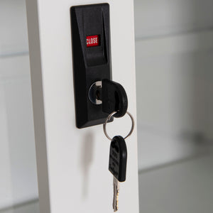 ΒΙΒΛΙΟΘΗΚΗ ΜΕ ΣΥΡΟΜΕΝΕΣ ΠΟΡΤΕΣ SIDER HM6632.02 ΜΕΤΑΛΛΙΚΗ ΛΕΥΚΗ 90x40x185Υεκ